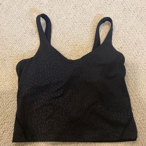 Lululemon Align Tank top size 2 black pattern EUC